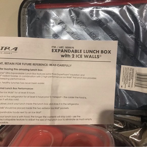 Ultra Arctic zone original expandable lunch box. New with tag. - Picture 10 of 12